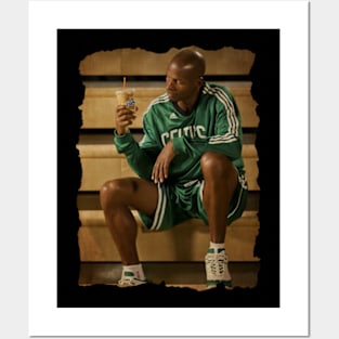 Ray Allen Sitting with an iced coffee Posters and Art